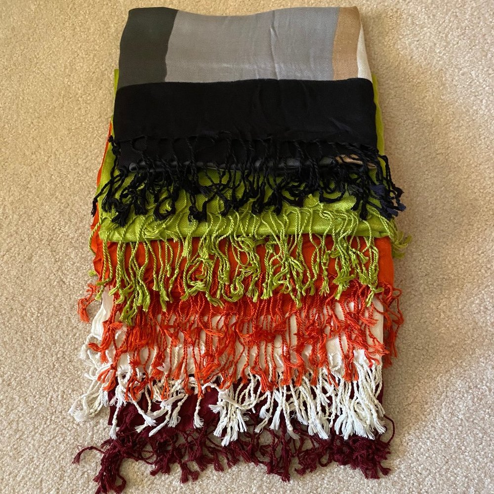 Women's Nine West Lightweight Satin Pashmina scarves